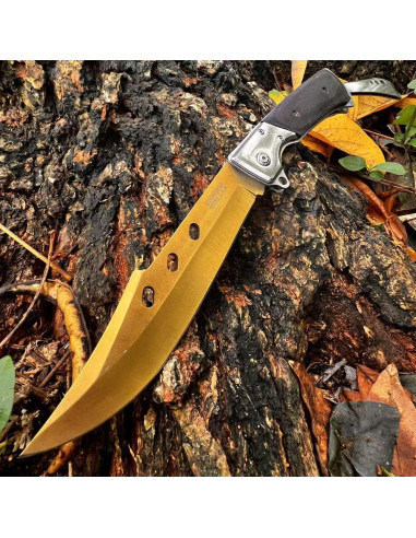 Cuchillo Plegable Táctico MADSABRE 32.5 cm Mango Madera Rosa