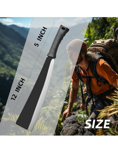 Machete de Jardín EcoDigiLife 43cm Acero Inoxidable con Funda