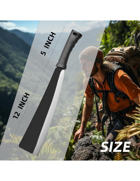 Machete de Jardín EcoDigiLife 43cm Acero Inoxidable con Funda