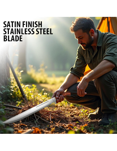 Machete Timber Rattler Bestia de la Jungla 47.6 cm Acero Inoxidable