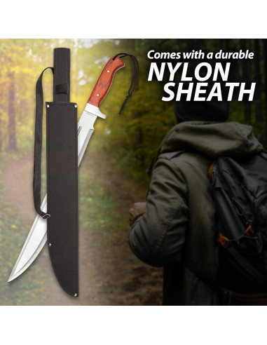 Machete Timber Rattler Bestia de la Jungla 47.6 cm Acero Inoxidable