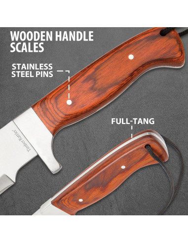 Machete Timber Rattler Bestia de la Jungla 47.6 cm Acero Inoxidable