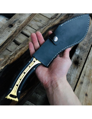 Cuchillo de Caza Kukri MADSABRE 34 cm Acero D2 Filo Serrado