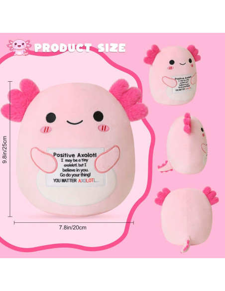 Peluches Axolote TOYSYM 24.89 cm Suave y Motivacional