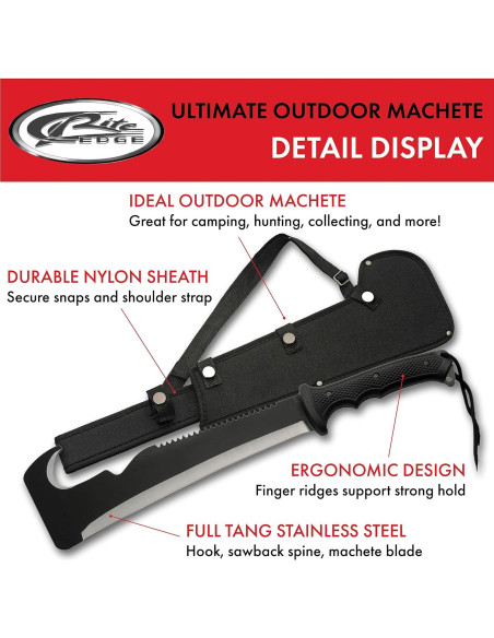 Machete de Supervivencia Szco Supplies 49.5 cm con Funda