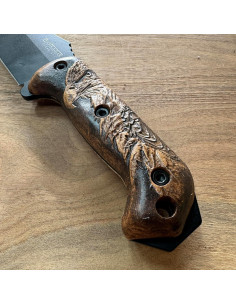 Escalas de Madera para Cuchillos Ka-Bar Becker BK2 BK7 BK9 2