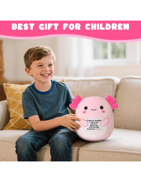 Peluches Axolote TOYSYM 24.89 cm Suave y Motivacional