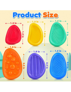 Juguetes Fidget Sensoriales KLT - Paquete de 6 Piedras Suaves 2