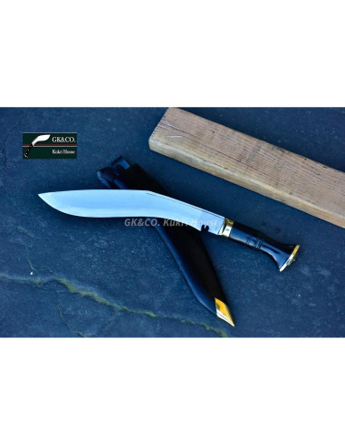 Cuchillo Kukri GK&CO. 33cm Hoja Acero Carbono Hecho a Mano