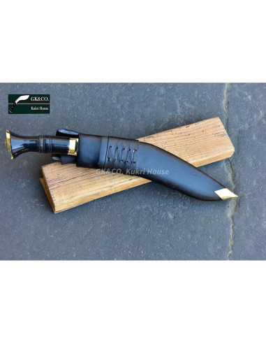 Cuchillo Kukri GK&CO. 33cm Hoja Acero Carbono Hecho a Mano