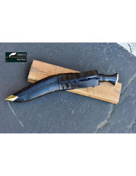 Cuchillo Kukri GK&CO. 33cm Hoja Acero Carbono Hecho a Mano