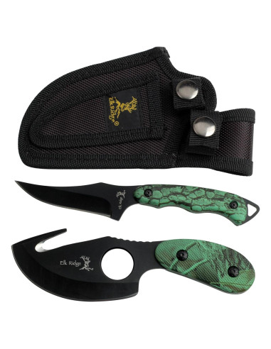 Set de Cuchillos de Caza Elk Ridge ER-300CA 2 Piezas Camo