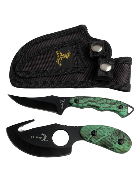 Set de Cuchillos de Caza Elk Ridge ER-300CA 2 Piezas Camo