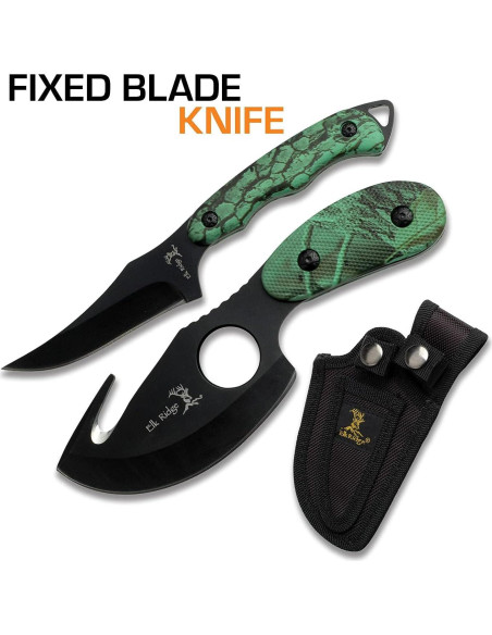 Set de Cuchillos de Caza Elk Ridge ER-300CA 2 Piezas Camo