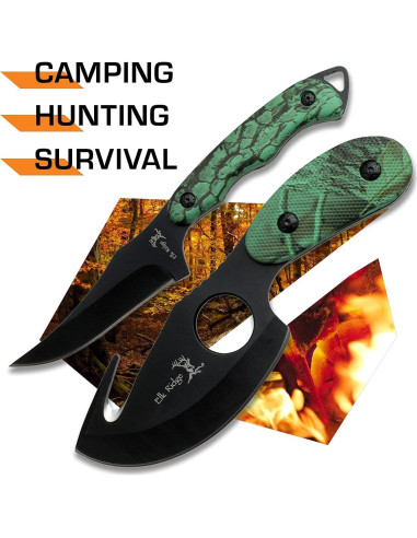 Set de Cuchillos de Caza Elk Ridge ER-300CA 2 Piezas Camo