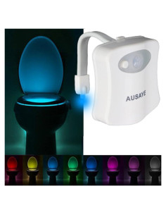 Luz Nocturna para Inodoro AUSAYE con Sensor de Movimiento 8 Colores