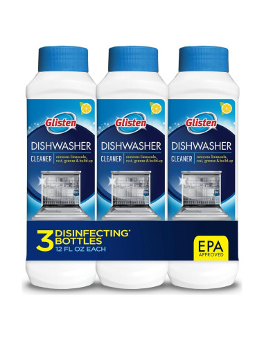 Limpiador de Lavavajillas Glisten 340 ml Pack de 3 - Elimina Cal y Grasa