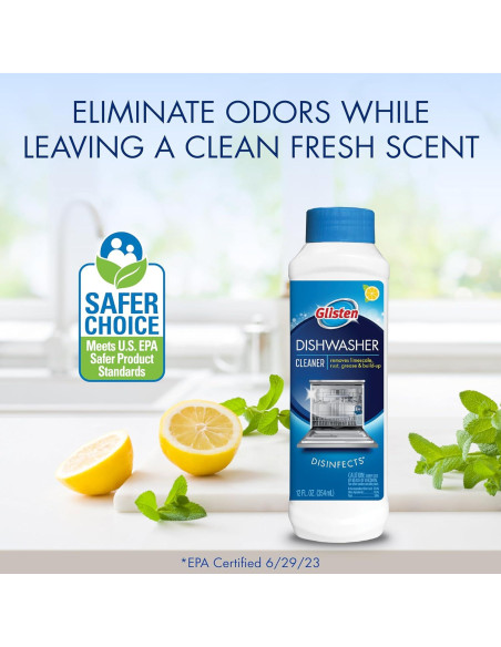 Limpiador de Lavavajillas Glisten 340 ml Pack de 3 - Elimina Cal y Grasa