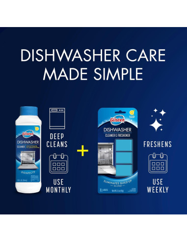 Limpiador de Lavavajillas Glisten 340 ml Pack de 3 - Elimina Cal y Grasa