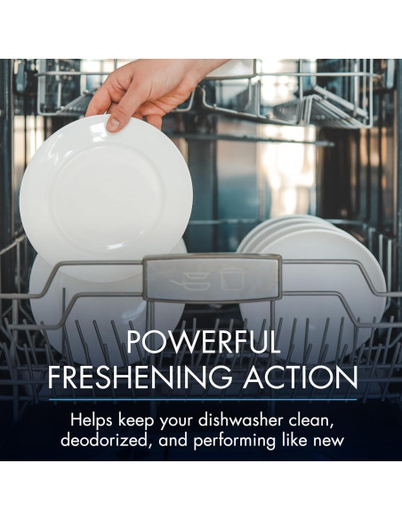 Limpiador y Desodorante para Lavavajillas Glisten - 9 Tabletas Aroma Limón