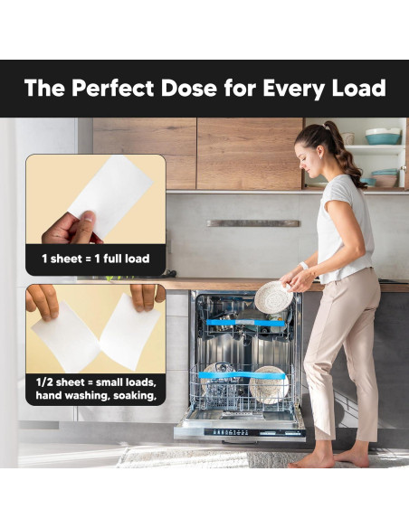 Hojas de detergente para lavavajillas Lucent Globe 64 unidades