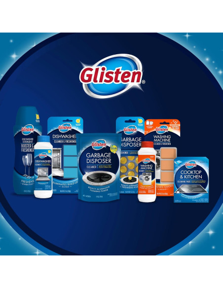 Limpiador y Desodorante para Lavavajillas Glisten - 9 Tabletas Aroma Limón