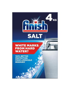 Sal de Lavavajillas Finish 4kg - Previene Cal y Residuo Blanco