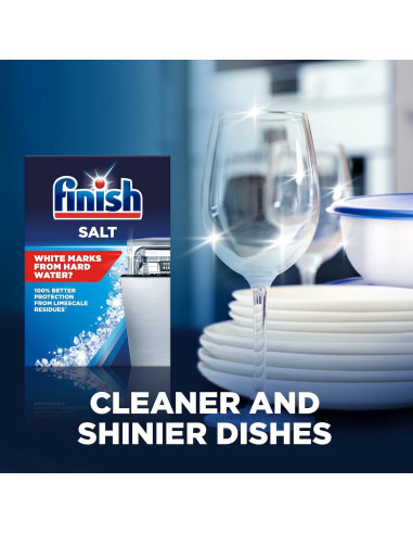Sal de Lavavajillas Finish 4kg - Previene Cal y Residuo Blanco