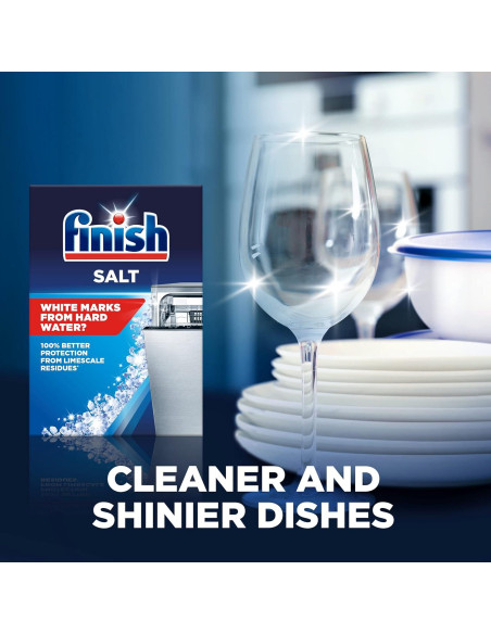 Sal de Lavavajillas Finish 4kg - Previene Cal y Residuo Blanco