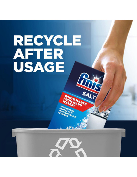 Sal de Lavavajillas Finish 4kg - Previene Cal y Residuo Blanco