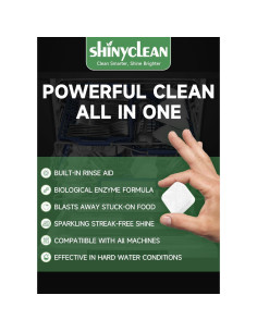 Tabletas de detergente para lavavajillas Shinyclean 62 unidades 2