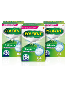 Tabletas Limpiadoras de Dentaduras Polident 3 Minutos - 252 Unidades
