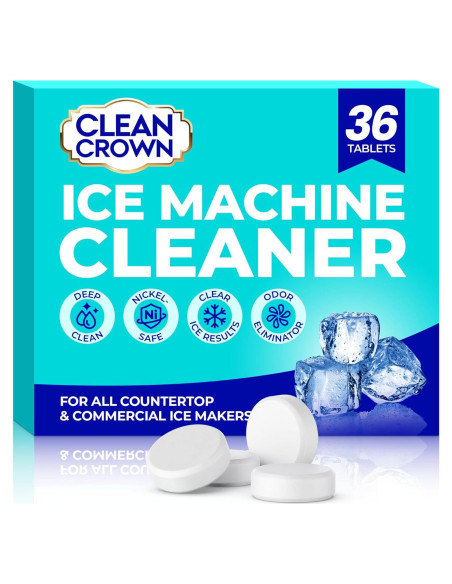 Limpiador de Máquina de Hielo CleanCrown - 36 Tabletas Desincrustantes