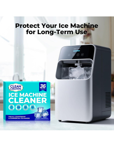 Limpiador de Máquina de Hielo CleanCrown - 36 Tabletas Desincrustantes