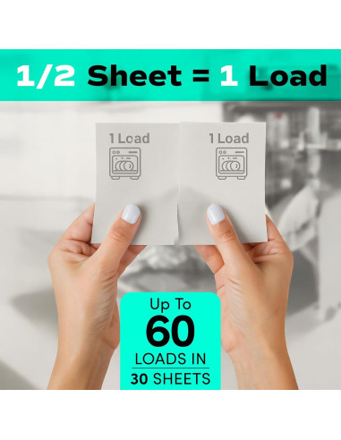 Hojas de Detergente Ecológicas Zero Trace - 60 Cargas Sin Fragancia