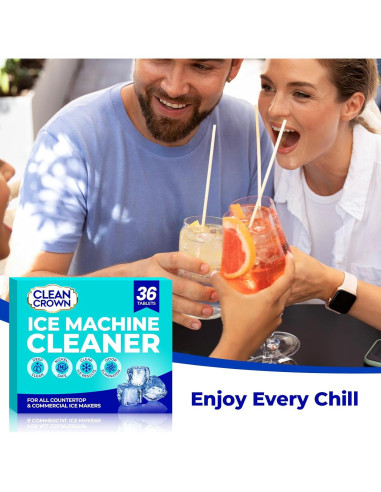 Limpiador de Máquina de Hielo CleanCrown - 36 Tabletas Desincrustantes