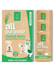 Tabletas de Recarga Ecológicas Green Llama - 3 Piezas Aroma Hierba Limón