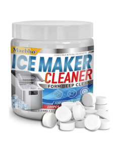 100 Tabletas Limpiadoras para Máquinas de Hielo Maebho