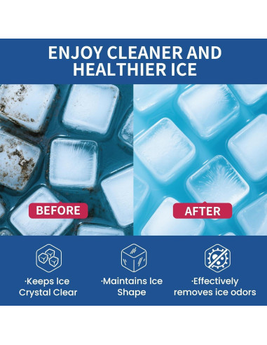 100 Tabletas Limpiadoras para Máquinas de Hielo Maebho