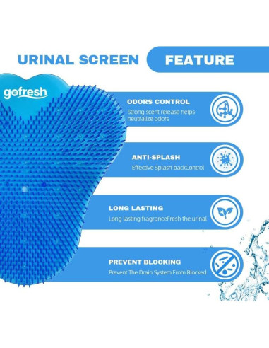 Desodorante de Pantalla de Urinal gofresh Brisa Oceánica - Paquete de 5