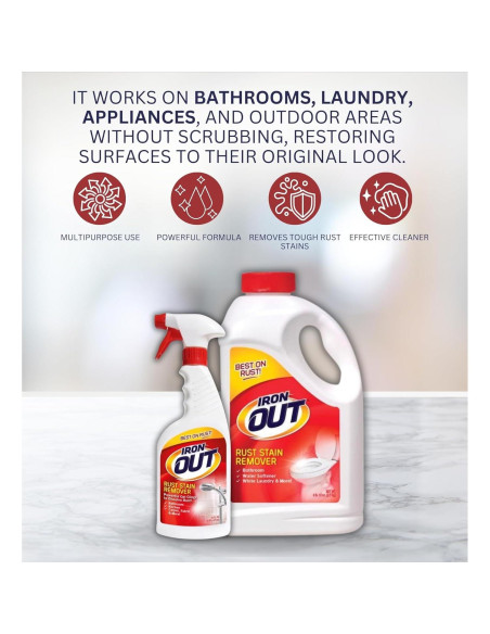 GROVE Spray y Polvo Quitamanchas de Óxido 16 oz + 72 oz
