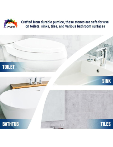 2 Piezas de Piedra Pómez JAVCO para Limpieza de Inodoro