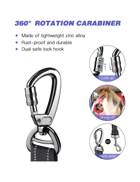 Cinturón de Seguridad para Perros AUBELL Ajustable 63-81cm