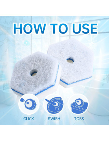 Recargas desechables para inodoro Aimery 100 cuentas azul