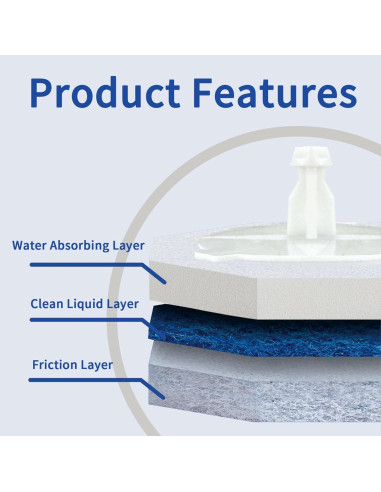 Recargas desechables para inodoro Aimery 100 cuentas azul