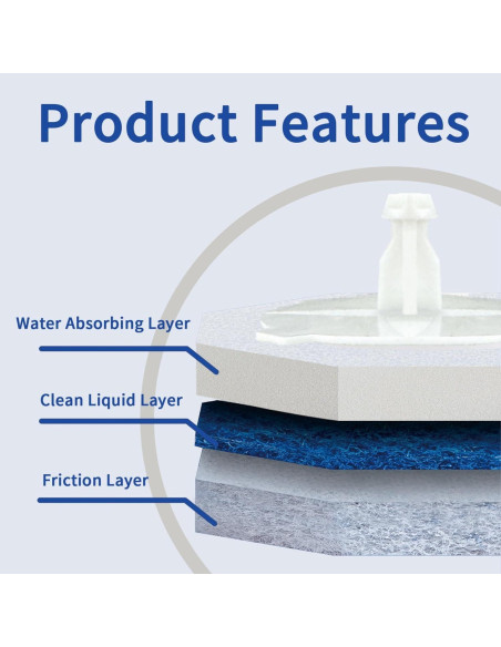 Recargas desechables para inodoro Aimery 100 cuentas azul