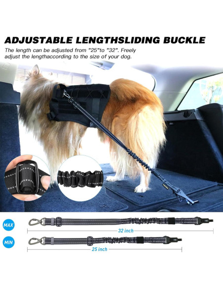 Cinturón de Seguridad para Perros AUBELL Ajustable 63-81cm