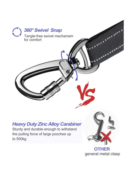 Cinturón de Seguridad para Perros AUBELL Ajustable 63-81cm