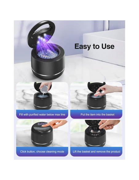 Limpiador Ultrasónico de Dentaduras Miorcols 48kHz 220g