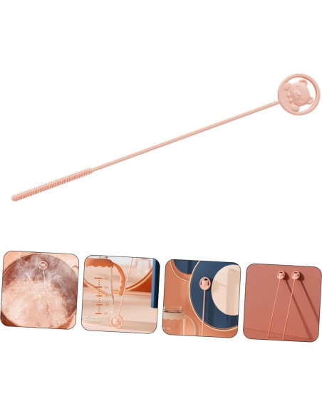 Set de 2 Cepillos de Silicona Kisangel para Botellas y Pajillas